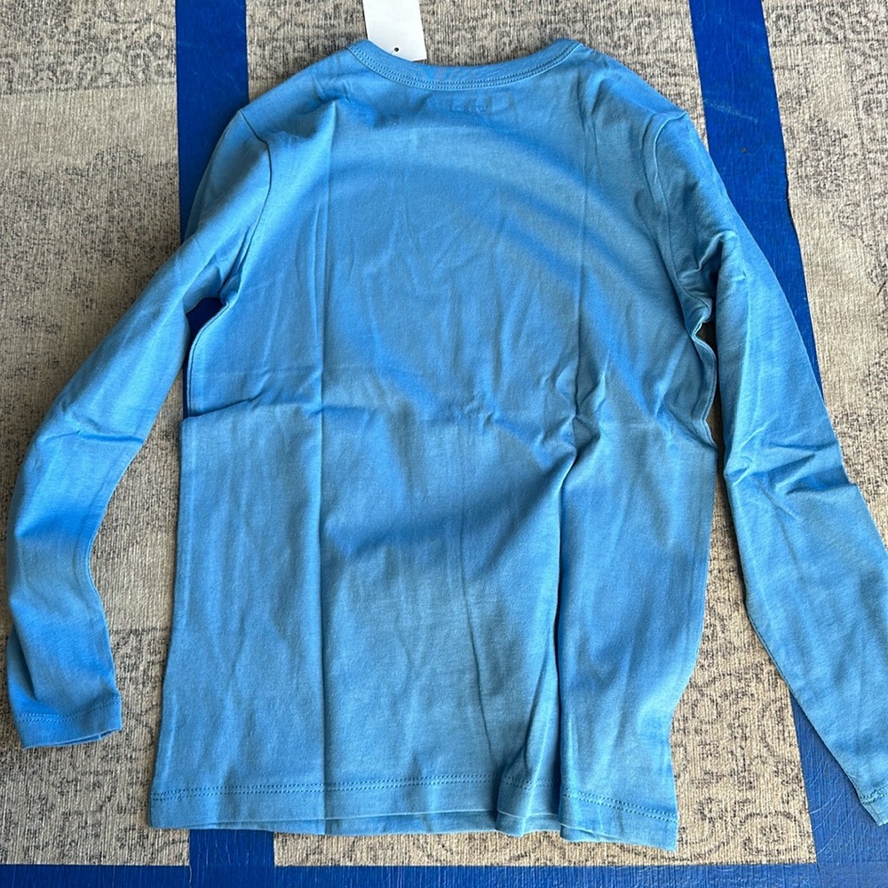 New with tags, crewcuts boys blue guitar graphic long sleeve t-shirt size S. - Picture 2 of 2